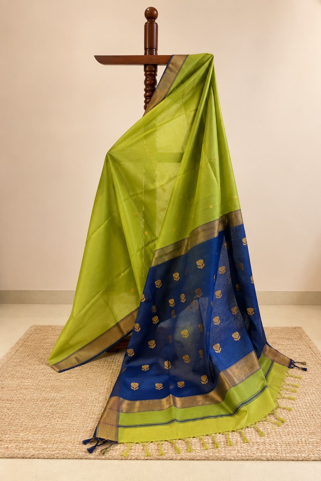 Navy Nimbu Lotus Butta